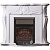 Каминокомплект InterFlame Грация (белый)+Majestic Black